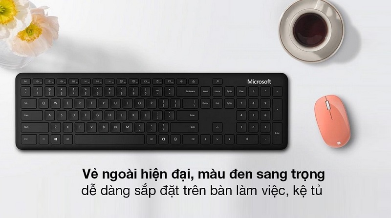 Khoảng cách kết nối bàn phím Microsoft với các thiết bị tối đa 10 m